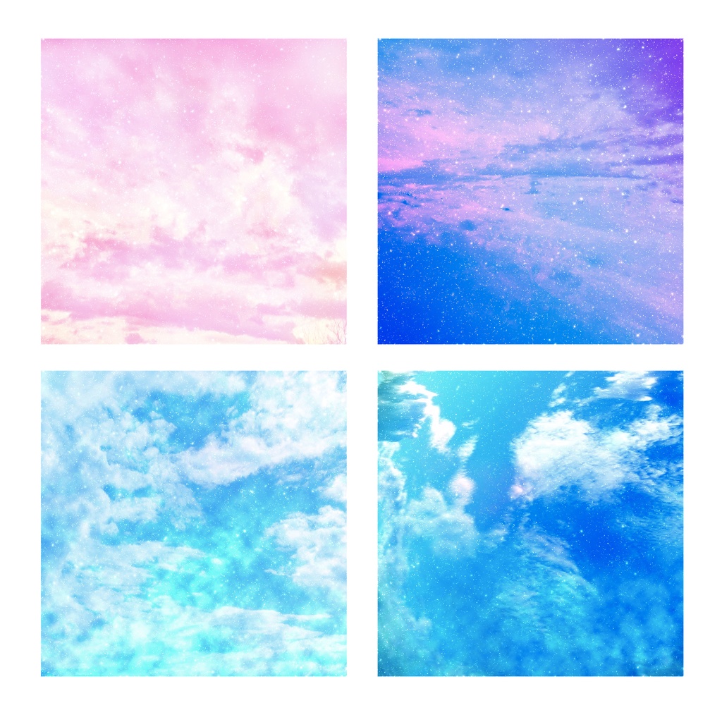 キラキラ幻想的な空の背景画像素材