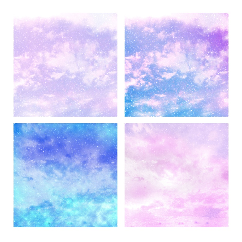 キラキラ幻想的な空の背景画像素材