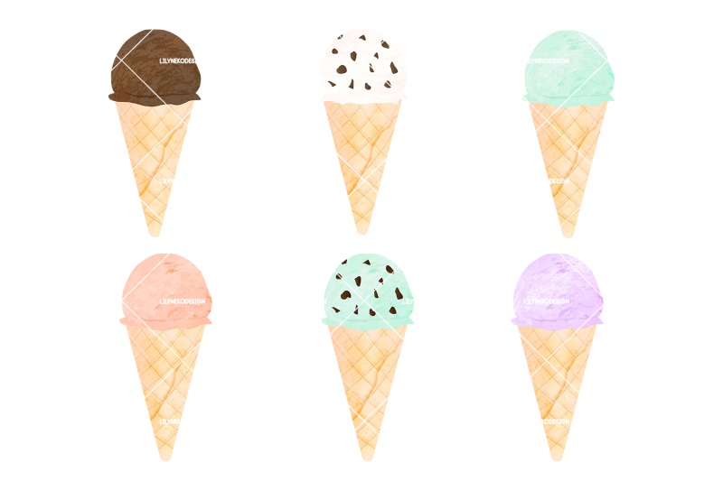 アイスクリームイラスト素材セット