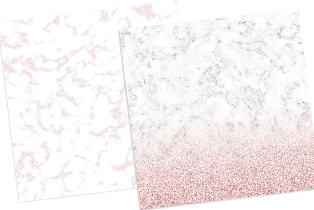 マーブル大理石柄xローズゴールドテクスチャ 背景画像セット