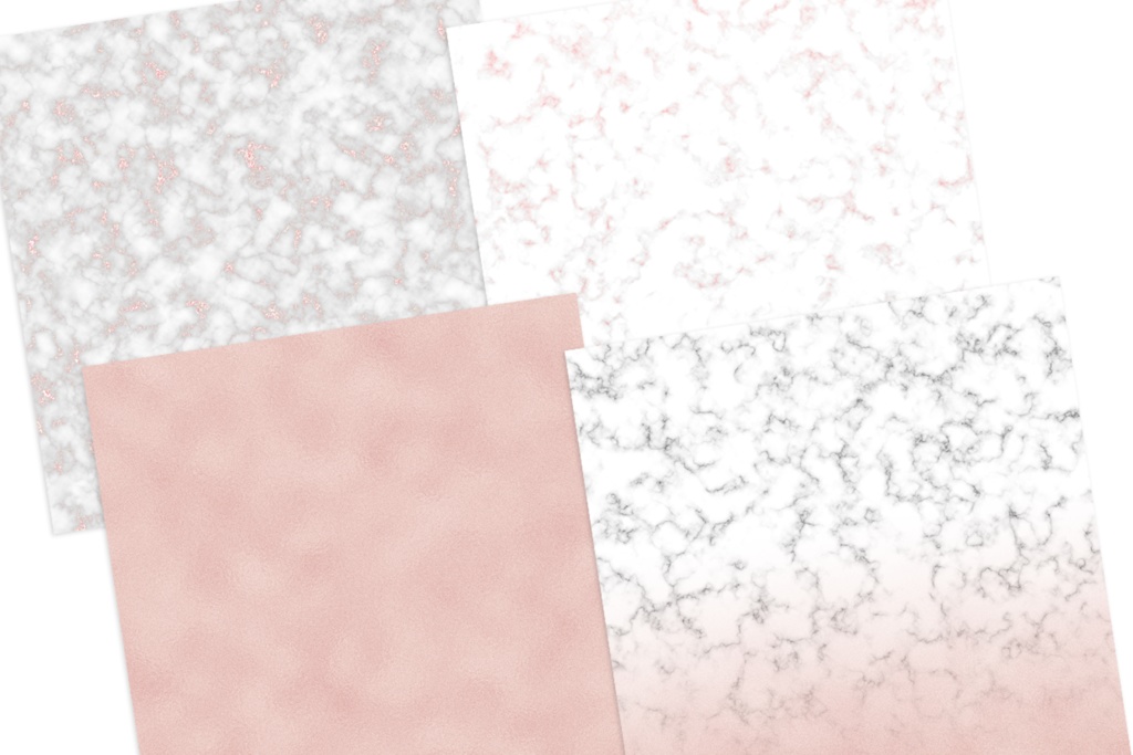 マーブル大理石柄xローズゴールドテクスチャ 背景画像セット
