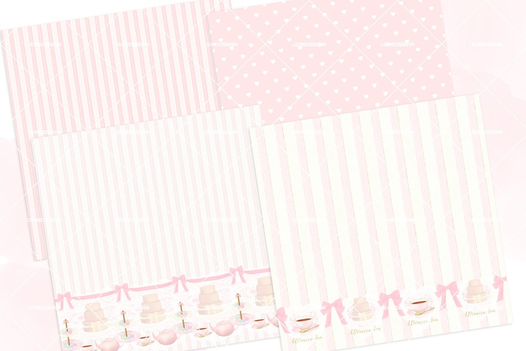 マカロンスイーツパターン柄