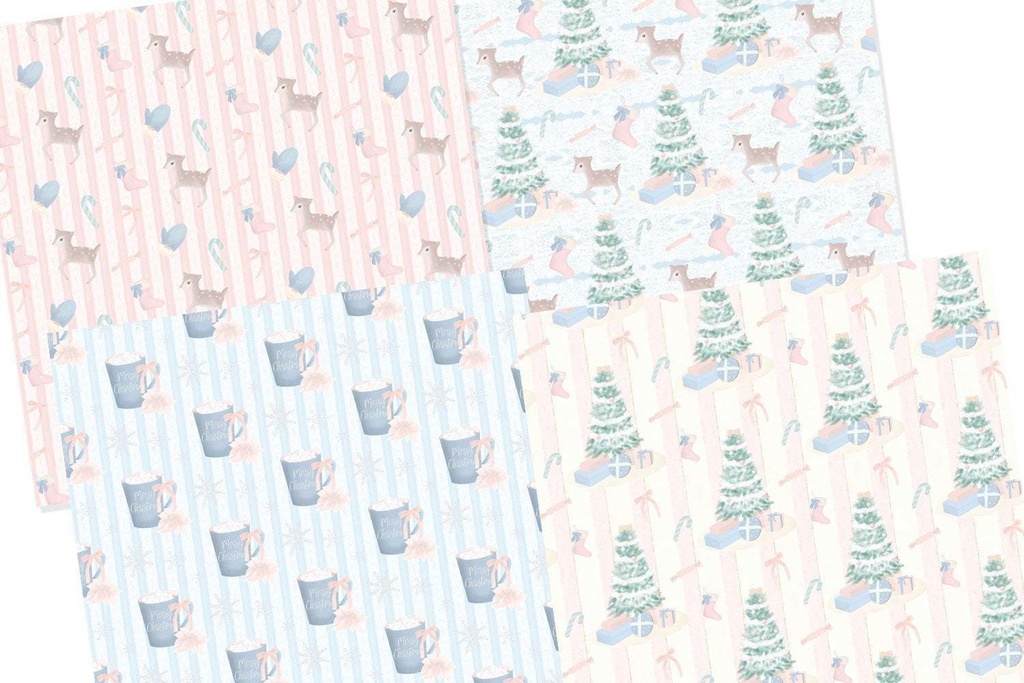 水彩風クリスマス柄背景素材