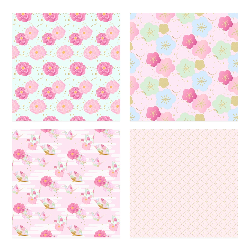 可愛い和柄背景画像8種セット