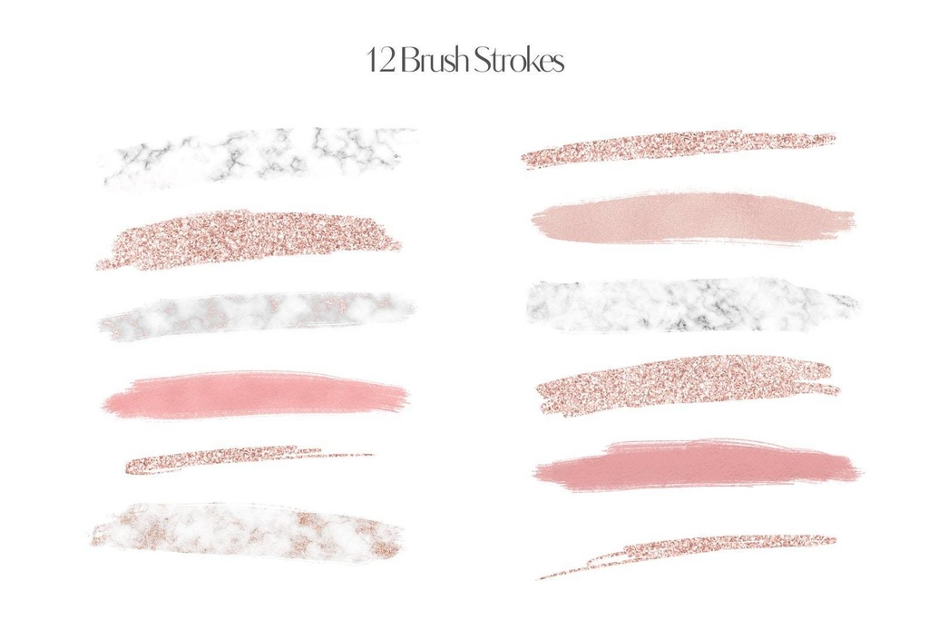 GoodNotes5ローズゴールドブラシデジタルステッカー