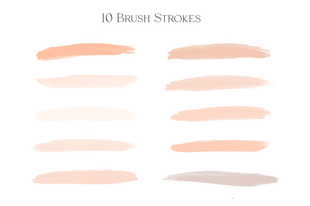 ピーチピンク色ブラシストロークテクスチャ素材