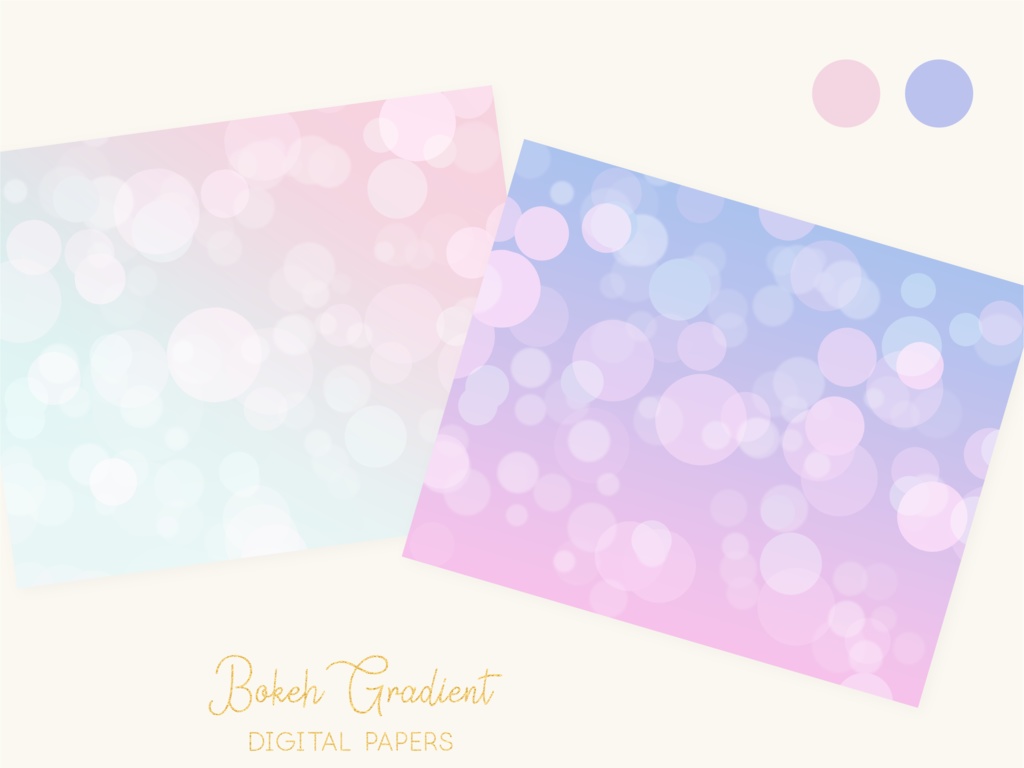 パステルグラデーション光のぼけテクスチャ背景素材セット
