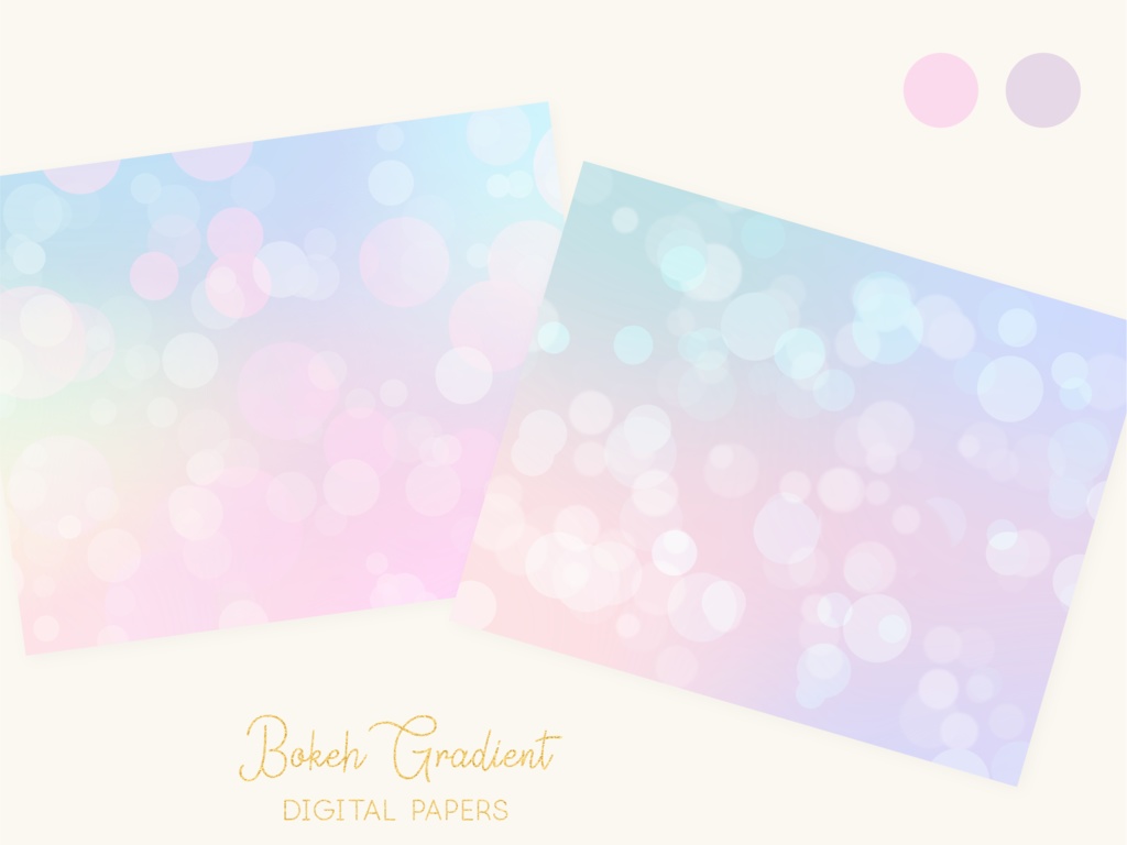 パステルグラデーション光のぼけテクスチャ背景素材セット
