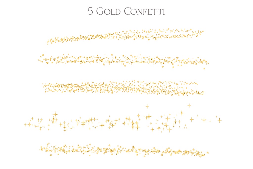 ユニコーンホログラムブラシストローク素材セット