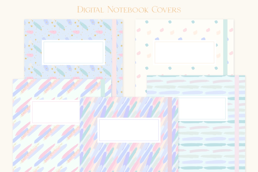 モダンアート柄GoodNotes表紙テンプレートセット