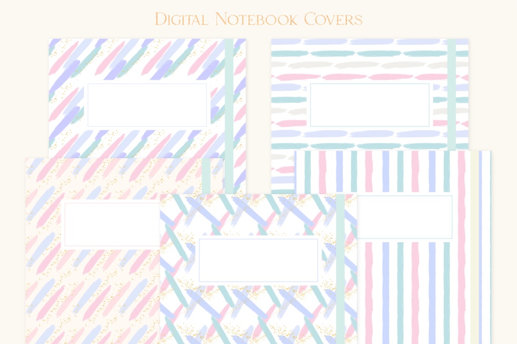 モダンアート柄GoodNotes表紙テンプレートセット