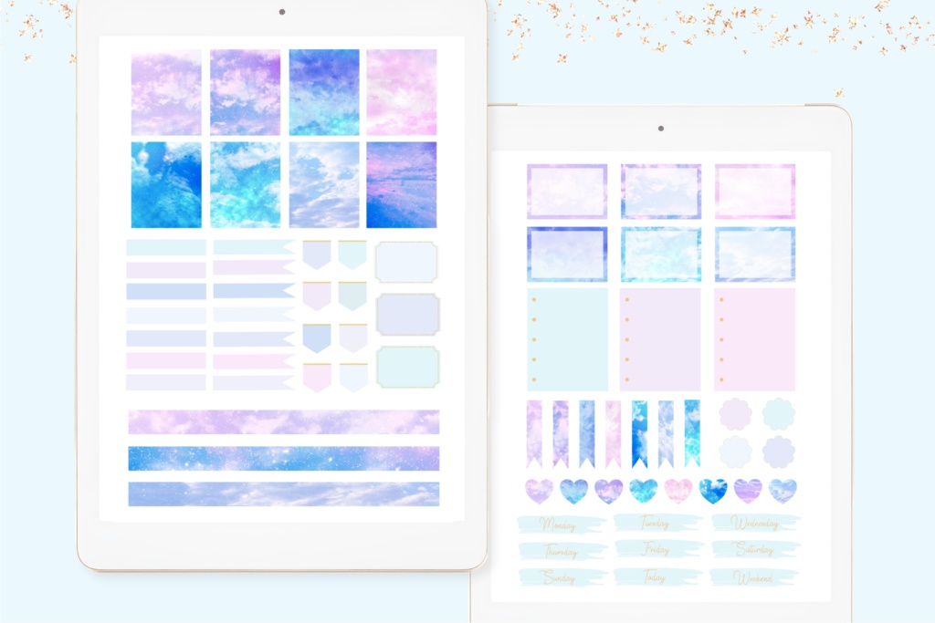 キラキラ夢空GoodNotesステッカー100枚セット