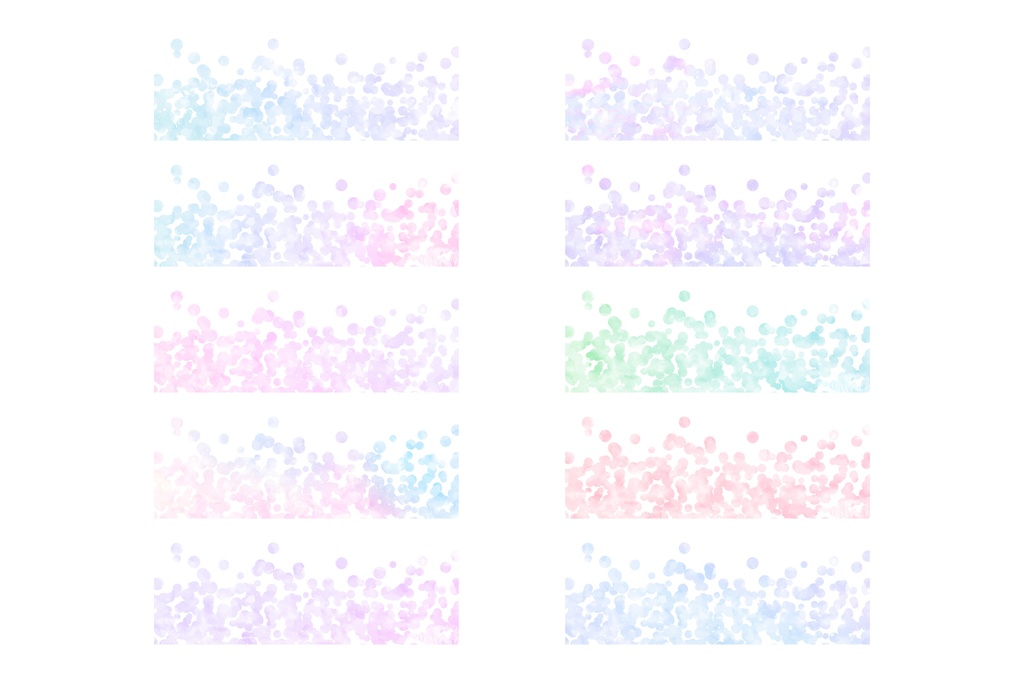 虹色クリスタルボーダーフレームライン素材