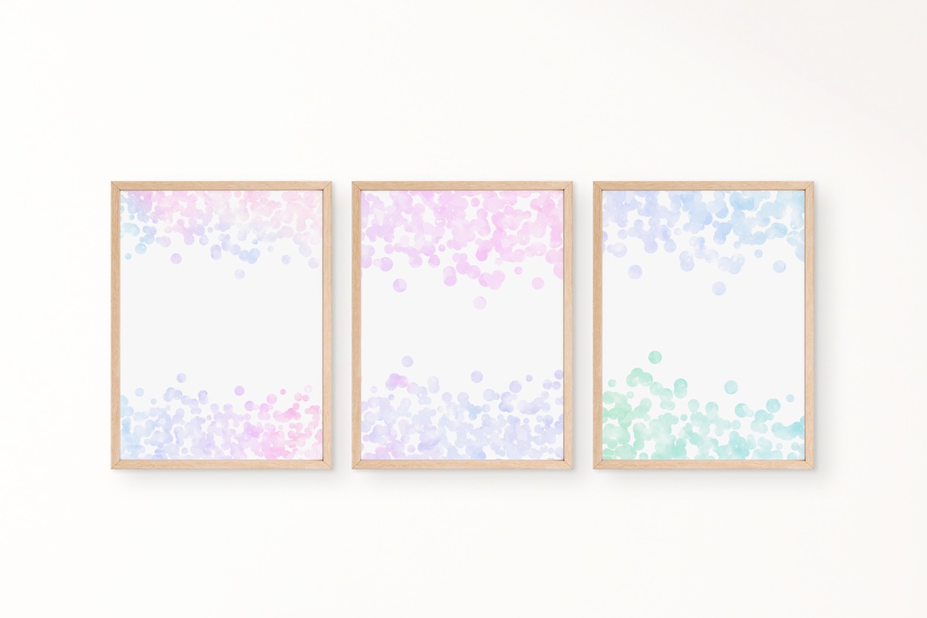 虹色クリスタルボーダーフレームライン素材