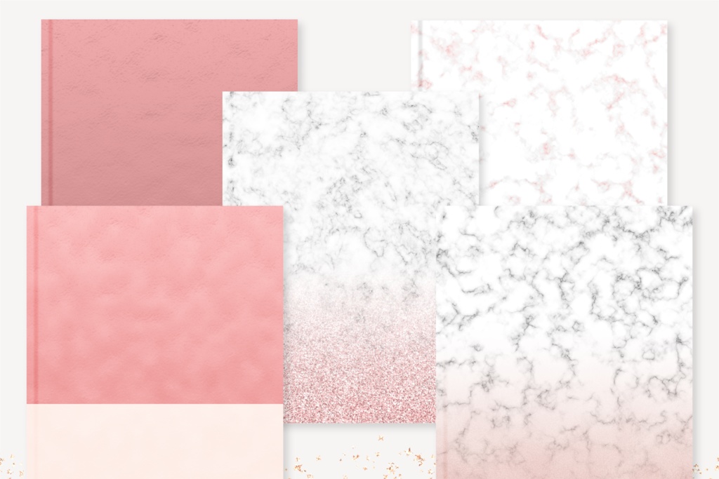 GoodNotes表紙セット|ローズゴールドGoodNotseテンプレート