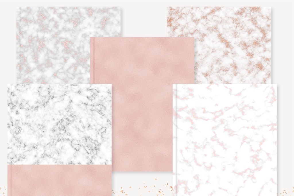 GoodNotes表紙セット|ローズゴールドGoodNotseテンプレート