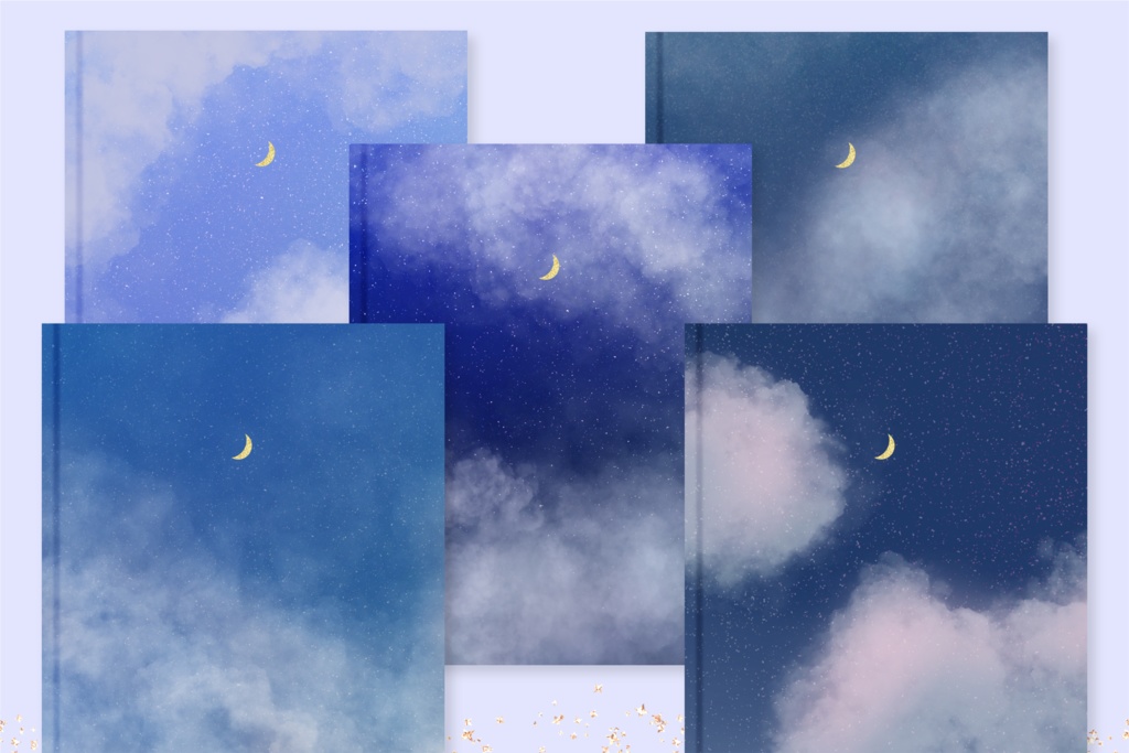 GoodNotes表紙セット|月と夜空GoodNotseテンプレート