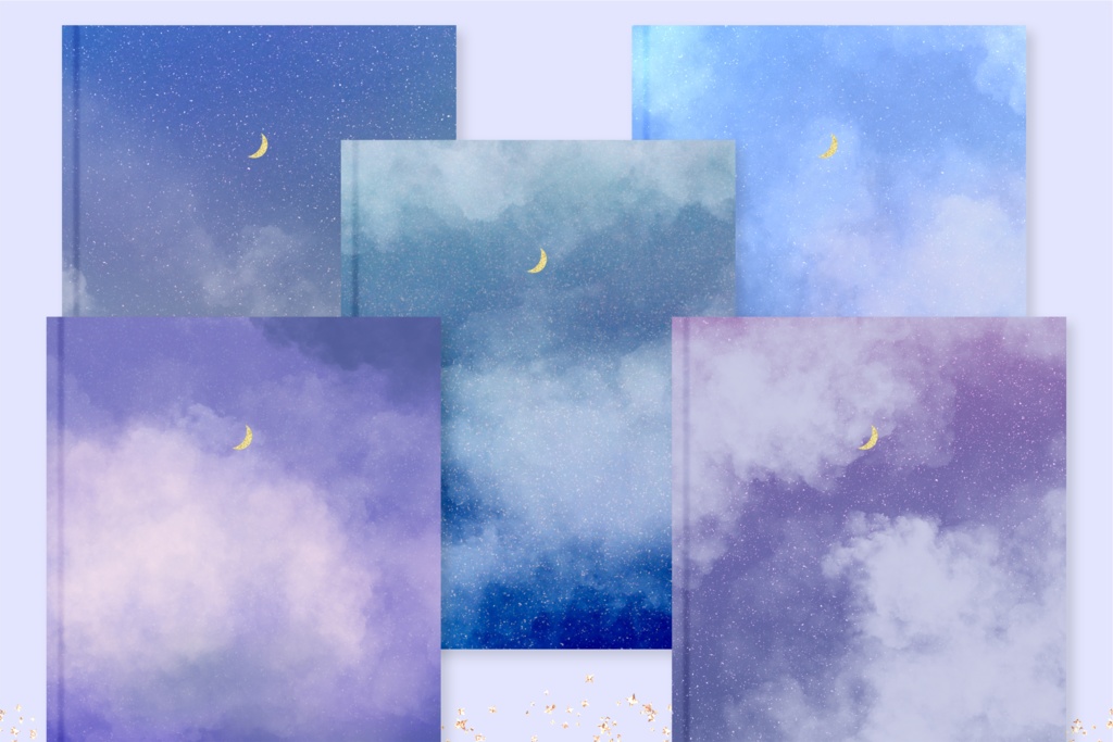 GoodNotes表紙セット|月と夜空GoodNotseテンプレート