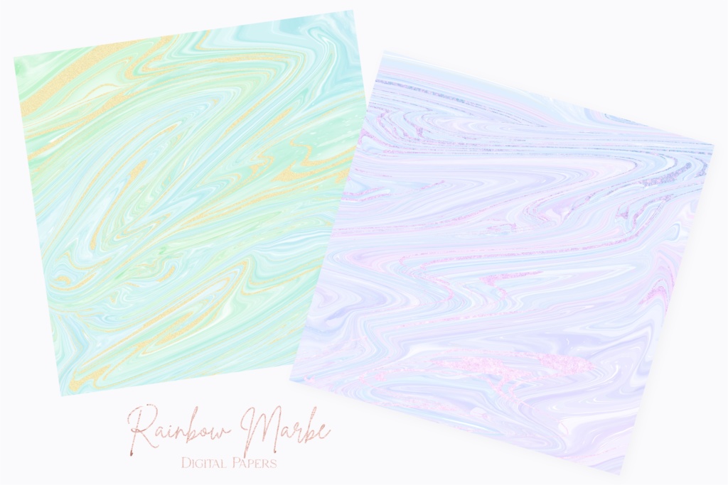 カラフル虹色マーブル模様背景素材|キラキラグリッターマーブル模様