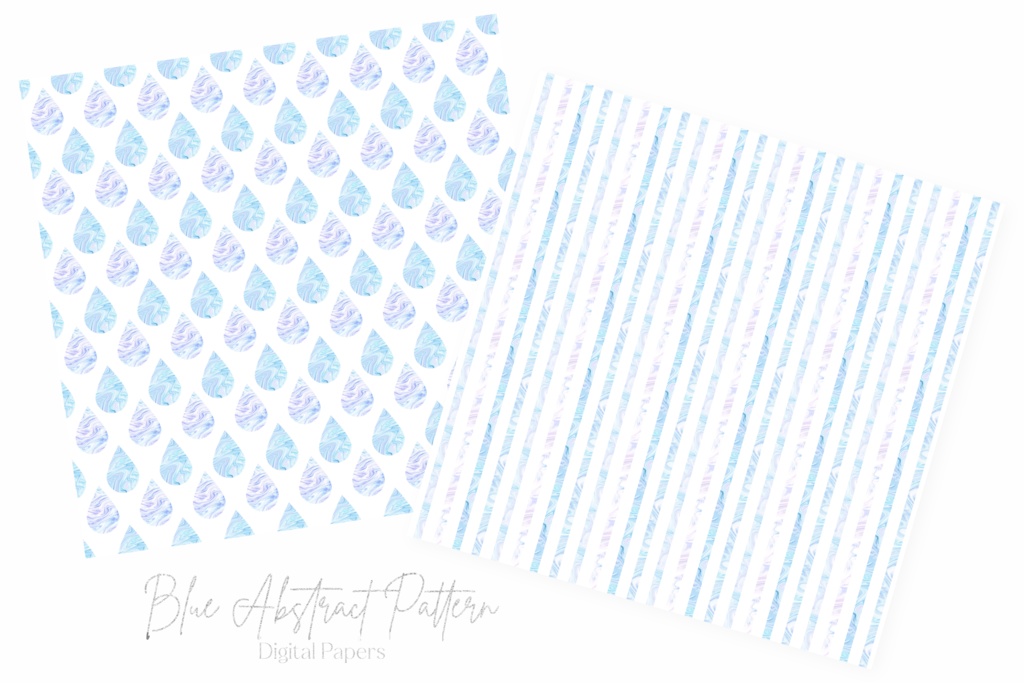 青マーブルの抽象的な幾何学パターン背景画像素材セット