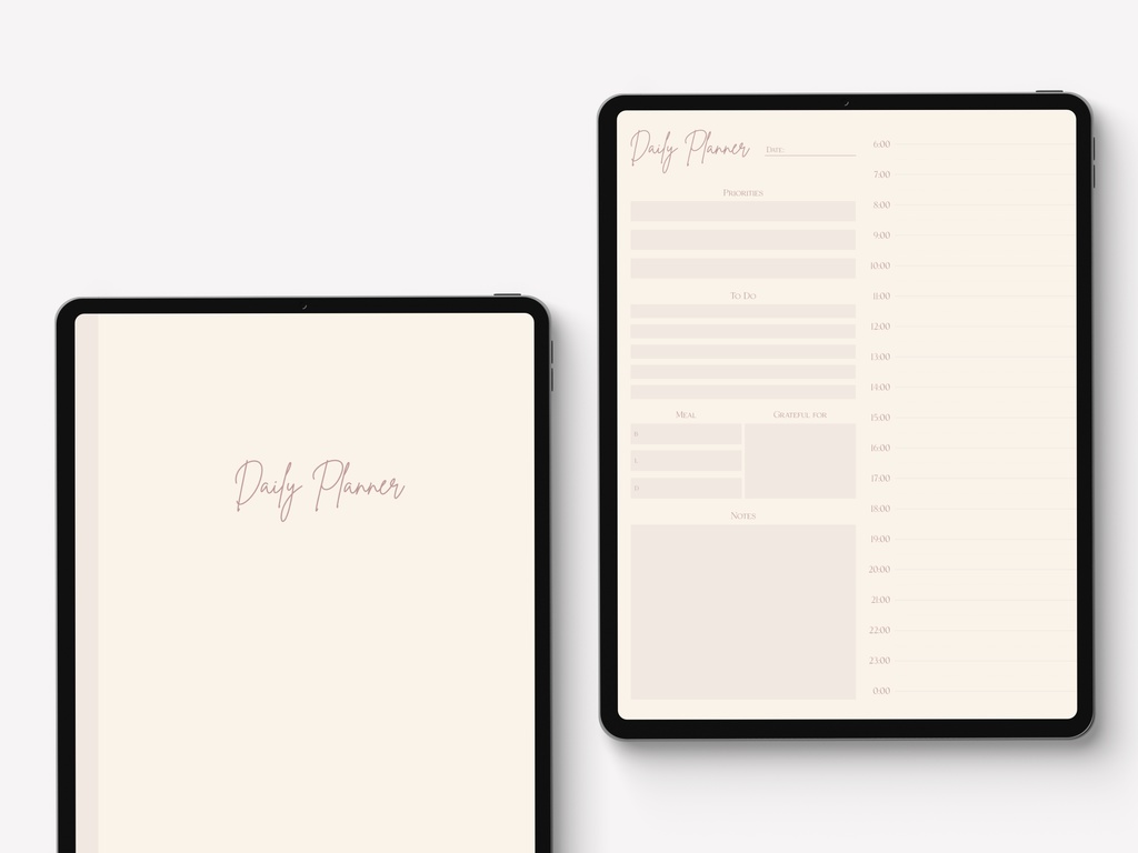 GoodNotesデジタルプランナー|ミニマリストデイリープランナーテンプレート