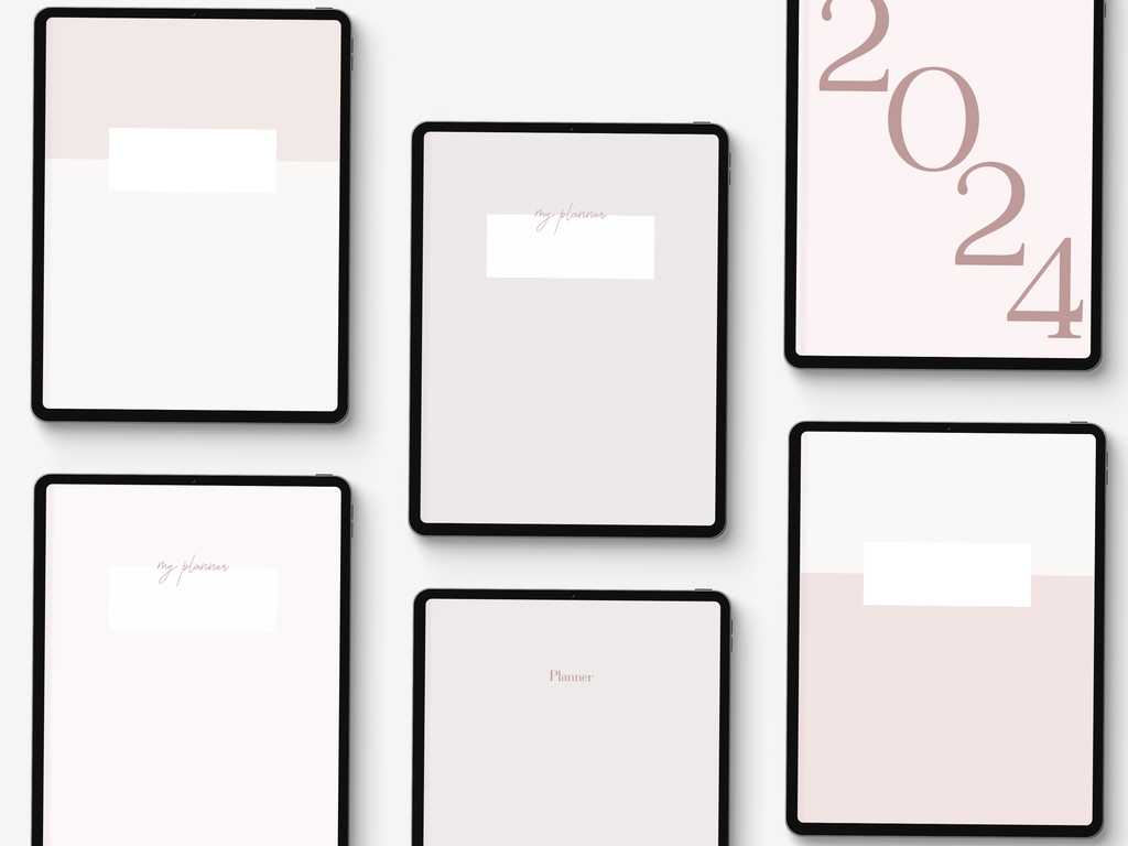 ミニマリストデジタルプランナー日付なし|デイリー・ウィークリー・マンスリースケジュールGoodNotesテンプレート