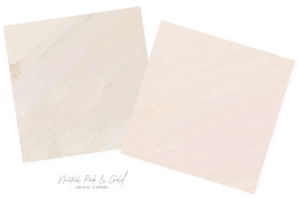 ピンクベージュ&ゴールド背景素材|オイルブラシストローク背景素材|油絵背景|抽象画テクスチャ