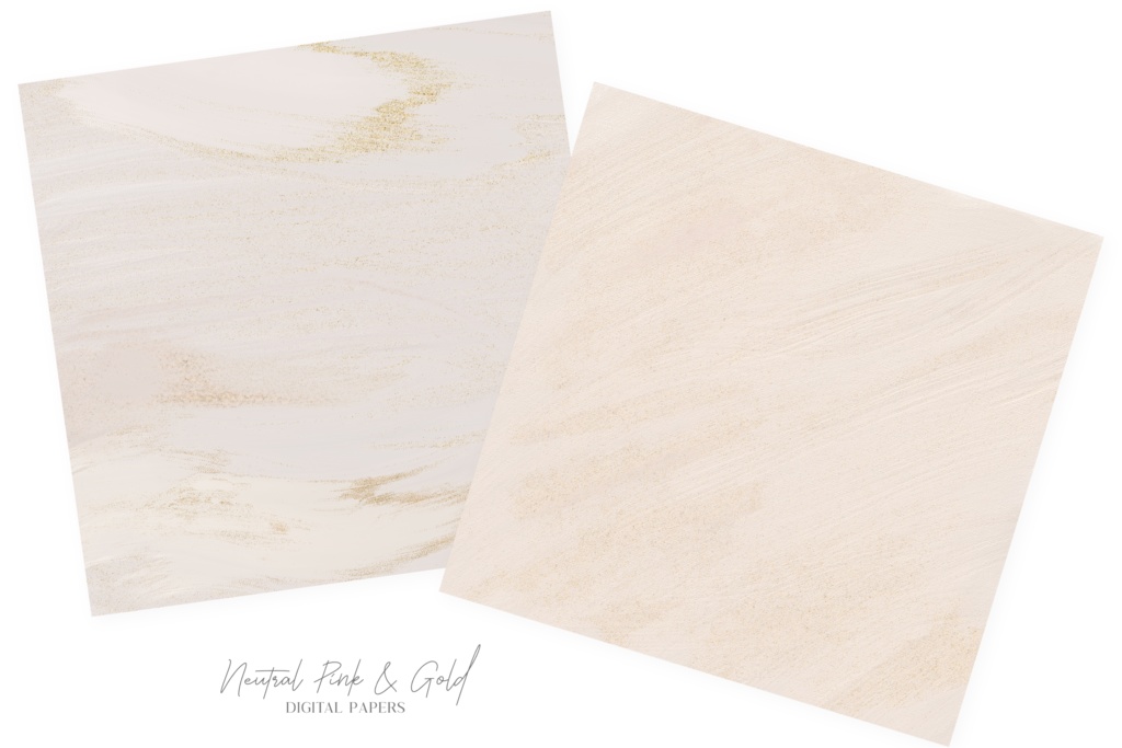 ピンクベージュ&ゴールド背景素材|オイルブラシストローク背景素材|油絵背景|抽象画テクスチャ