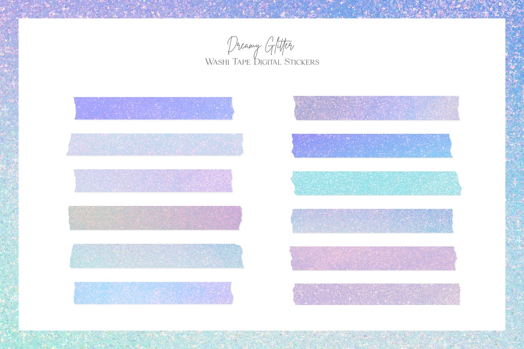 キラキラマスキングテープ素材 | デジタルテープ素材