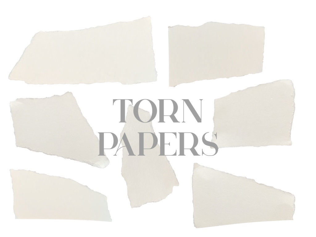 破れた紙素材|ペーパーテクスチャ|紙フレーム素材|紙の切れ端素材