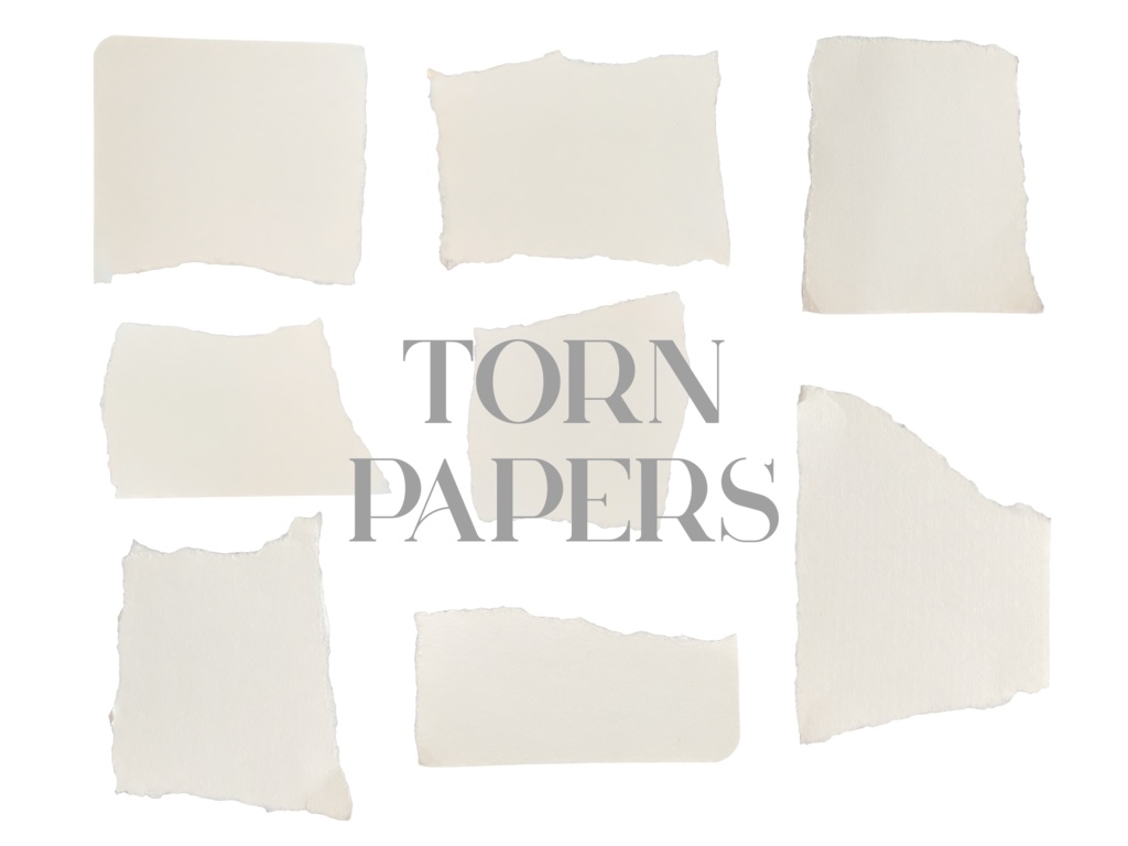 破れた紙素材|ペーパーテクスチャ|紙フレーム素材|紙の切れ端素材
