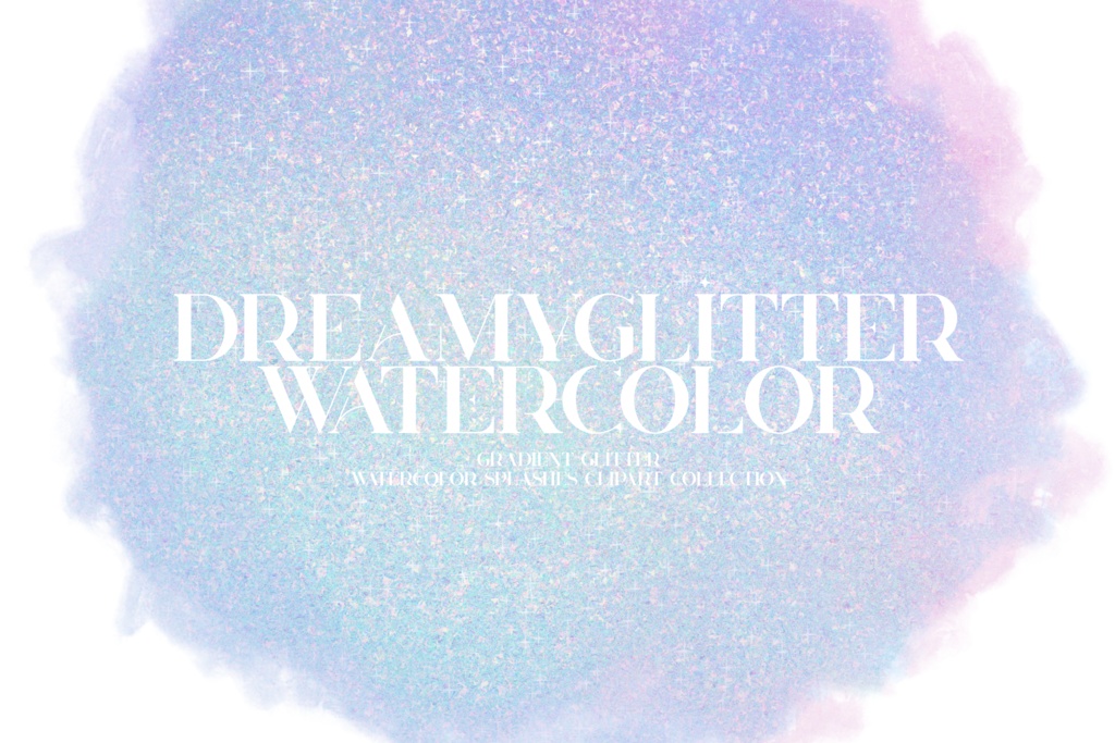 キラキラ水彩風素材|パステル水彩テクスチャ|カラフル水彩背景|ファンタジー素材|夢素材