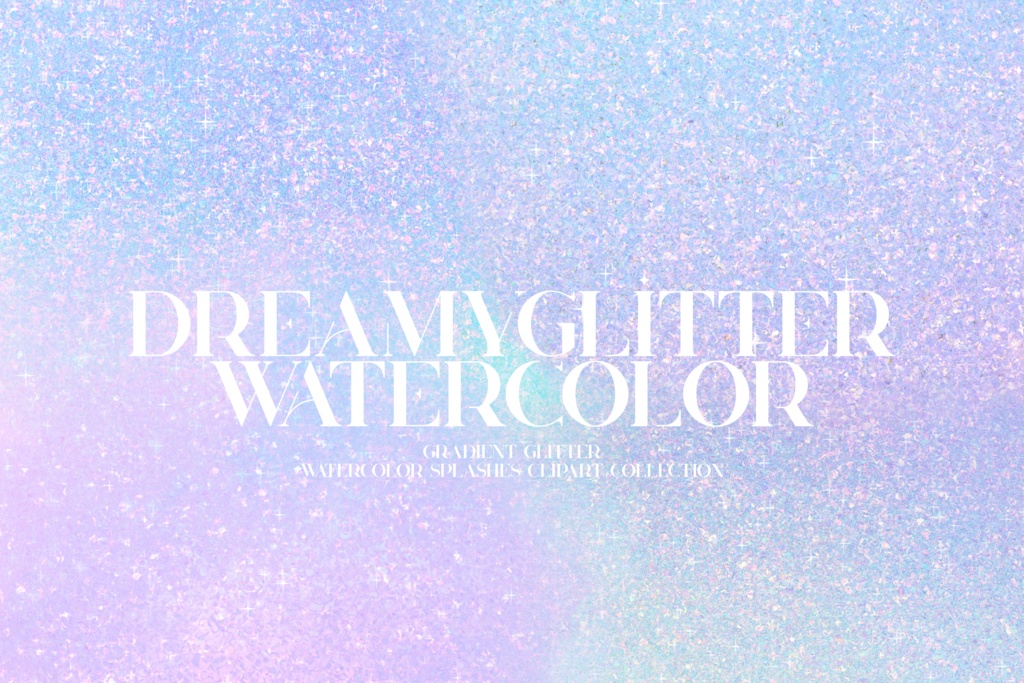 キラキラ水彩風素材|パステル水彩テクスチャ|カラフル水彩背景|ファンタジー素材|夢素材