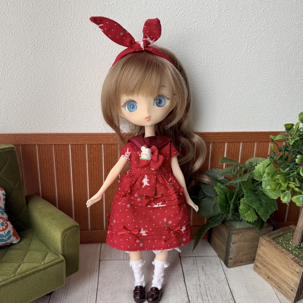 うさぎおめかしワンピース 幼SD、ネオ、ミディ、ハルモニアサイズ
