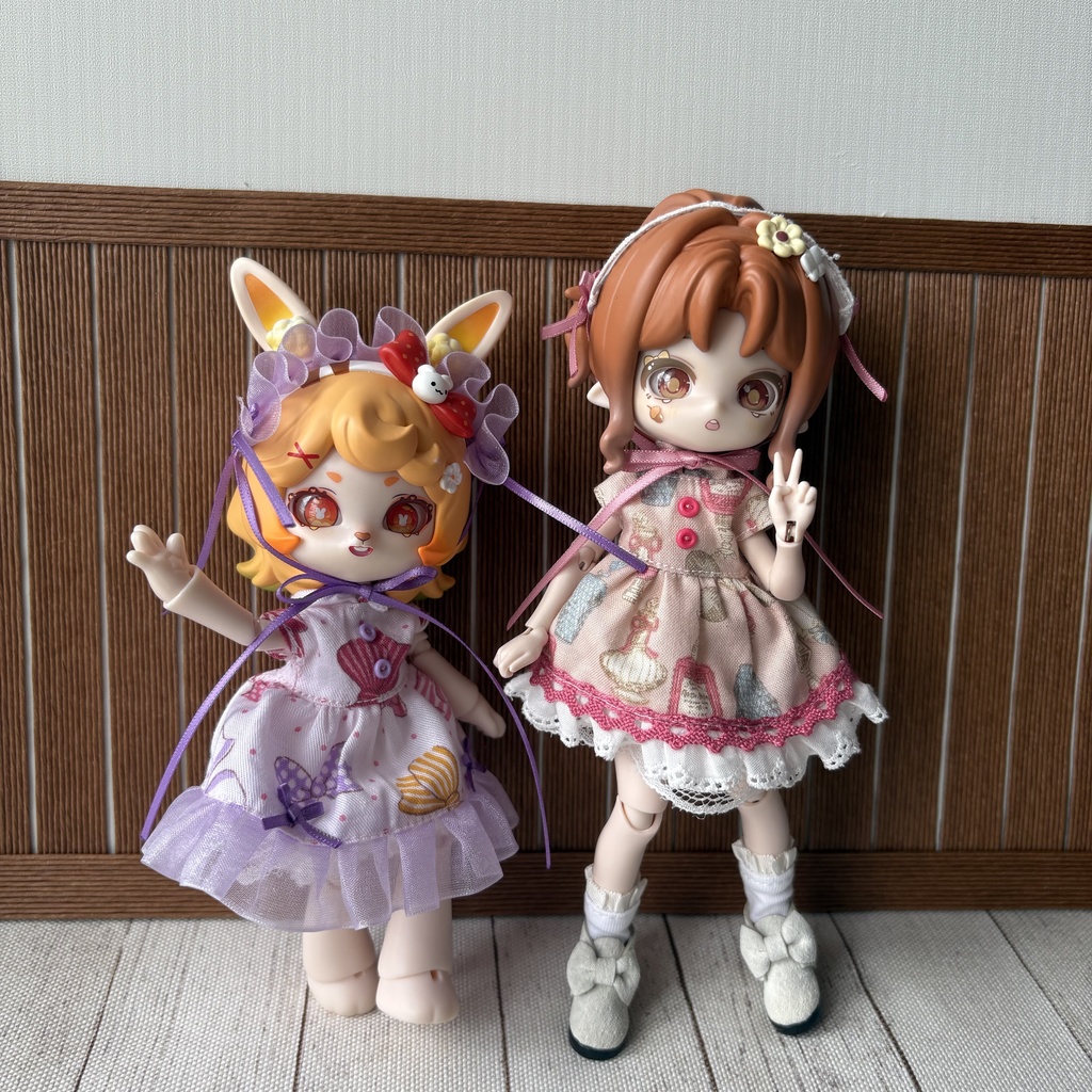 ワンピースとヘッドドレス オビツ11サイズ