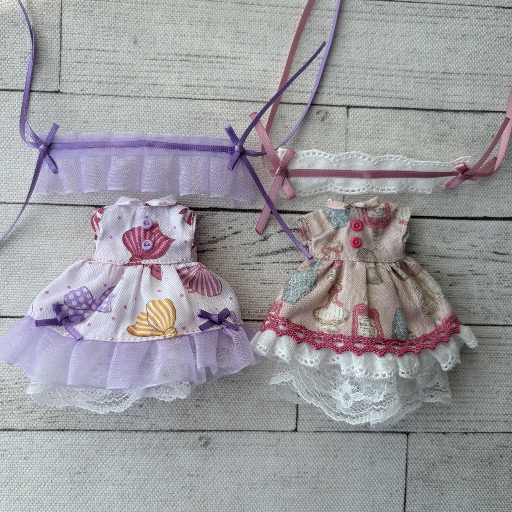 ワンピースとヘッドドレス オビツ11サイズ