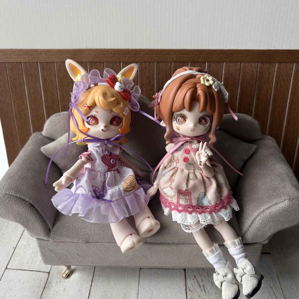 ワンピースとヘッドドレス　オビツ11サイズ