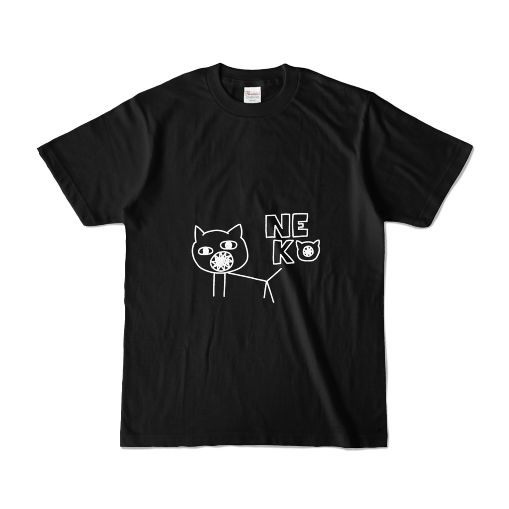 ねこTシャツ:黒