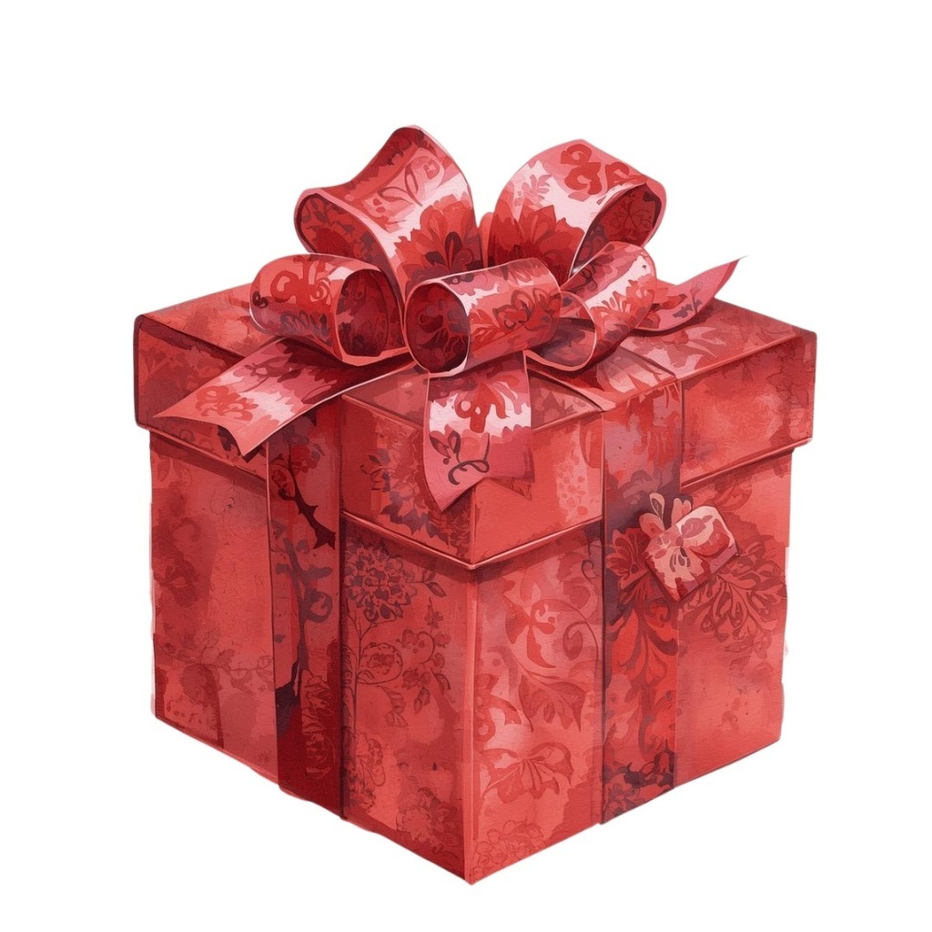 【背景透過PNG】アンティーク赤クリスマス素材10点セット