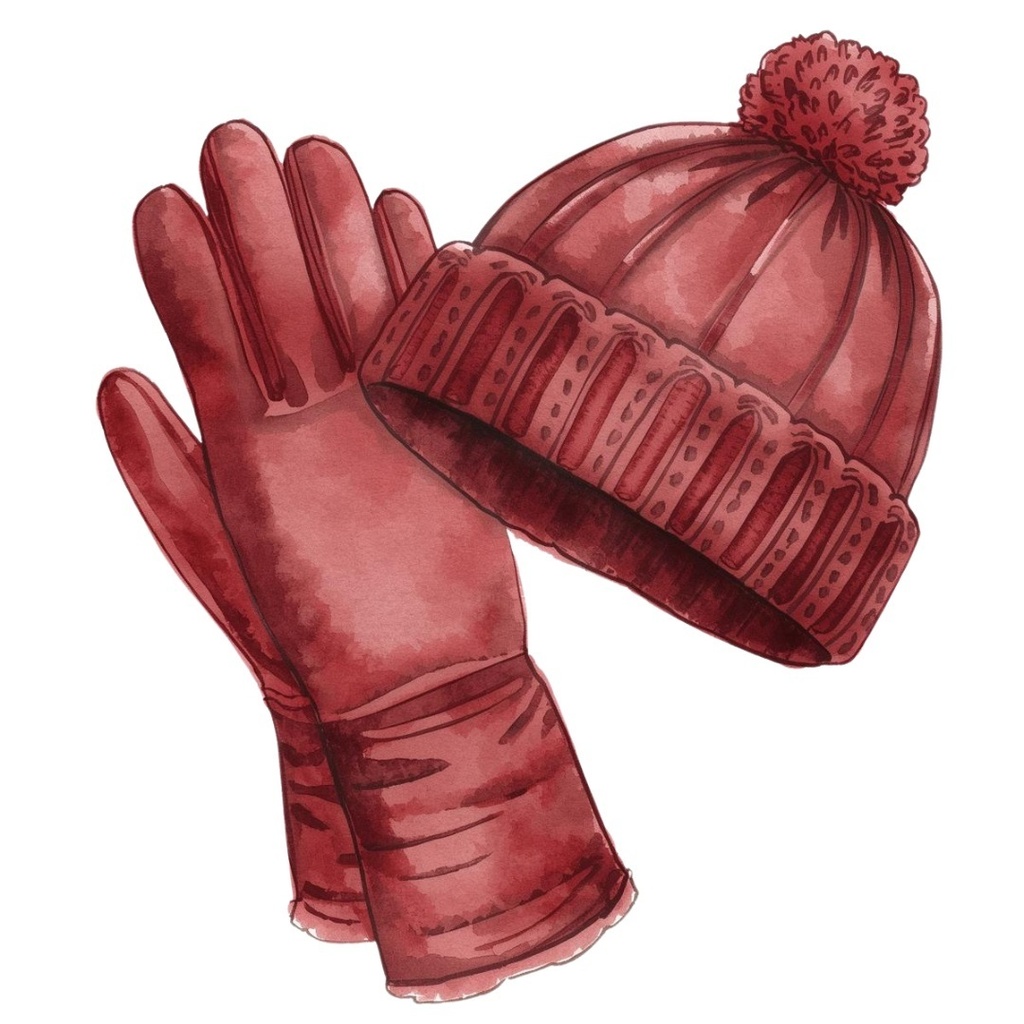 【背景透過PNG】アンティーク赤クリスマス素材10点セット