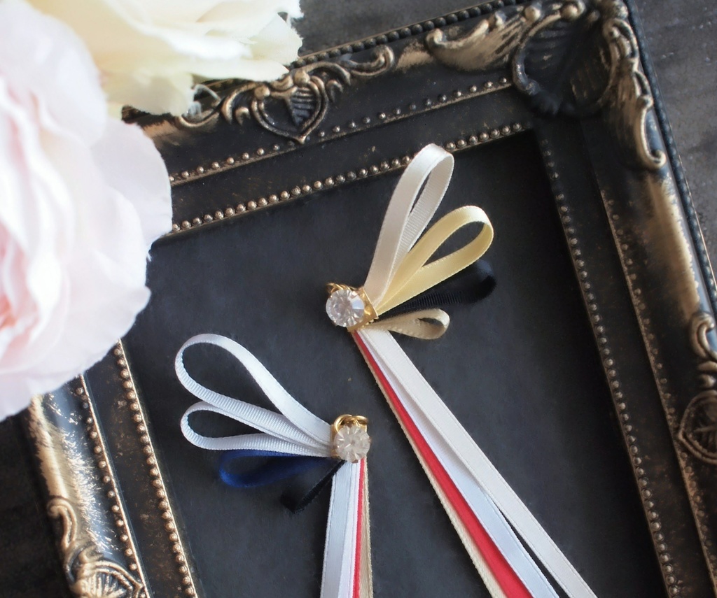 一文字則宗 南泉一文字 山鳥毛 日光一文字 姫鶴一文字【刀蝶の絹飾り】マスクリボンorピアスorイヤリング