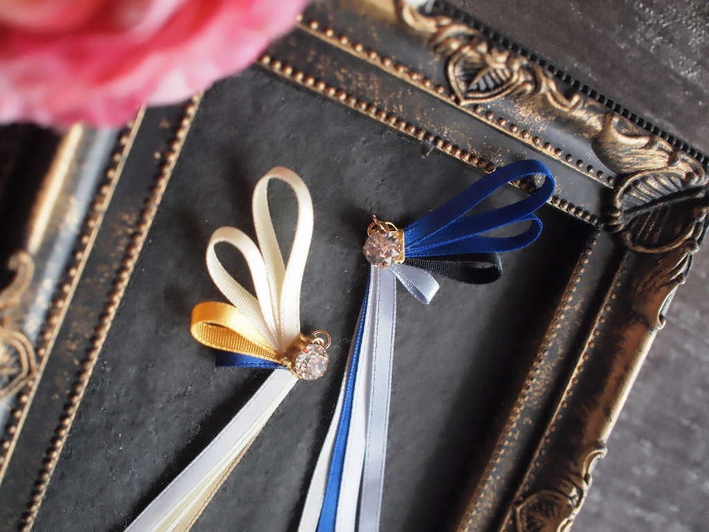 山姥切国広 山姥切長義 【刀蝶の絹飾り】マスクリボンorピアスorイヤリング