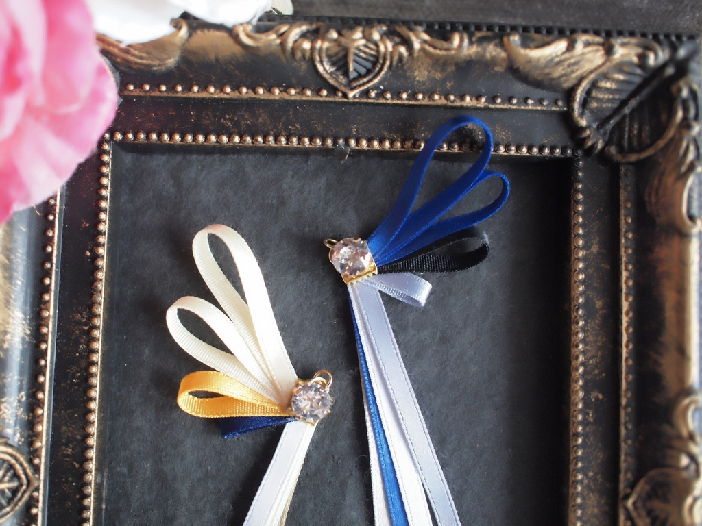 山姥切国広 山姥切長義 【刀蝶の絹飾り】マスクリボンorピアスorイヤリング