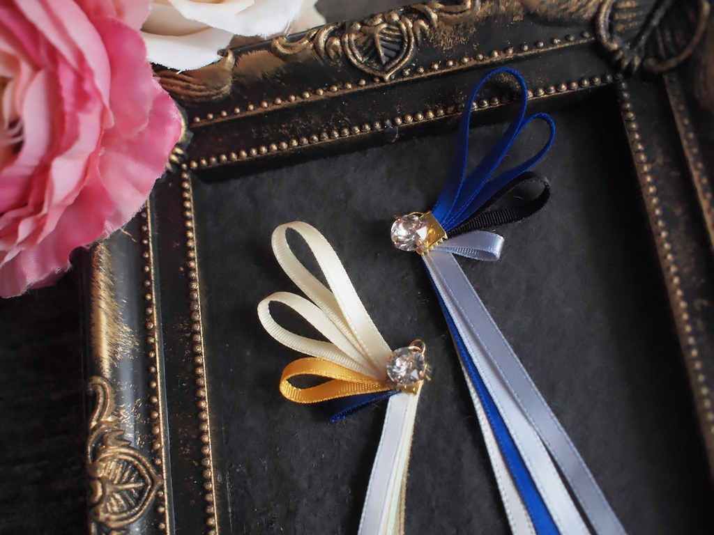 山姥切国広 山姥切長義 【刀蝶の絹飾り】マスクリボンorピアスorイヤリング