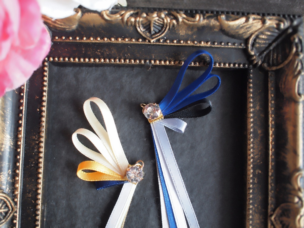 山姥切国広 山姥切長義 【刀蝶の絹飾り】マスクリボンorピアスorイヤリング