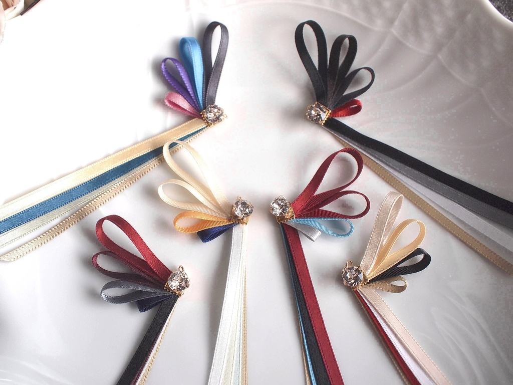 和泉守兼定 山姥切国広 南泉一文字 大包平 肥前忠広 小竜景光 【刀蝶の絹飾り】マスクリボンorピアスorイヤリング