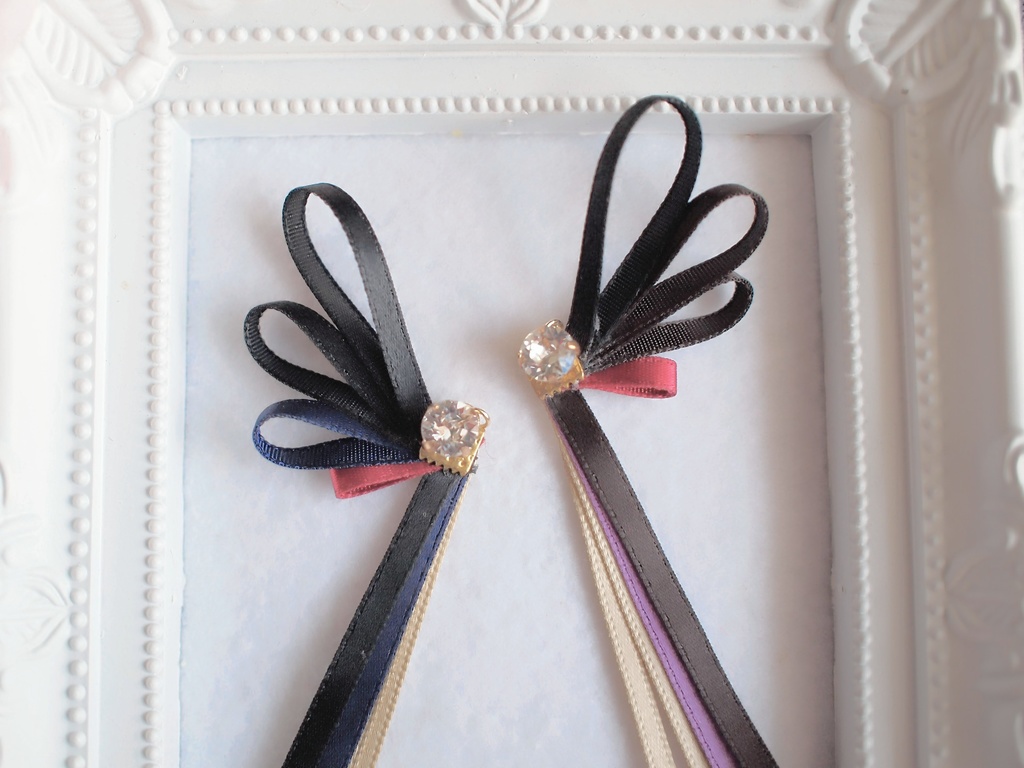 燭台切光忠 大倶利伽羅【刀蝶の絹飾り】マスクリボンorピアスorイヤリング