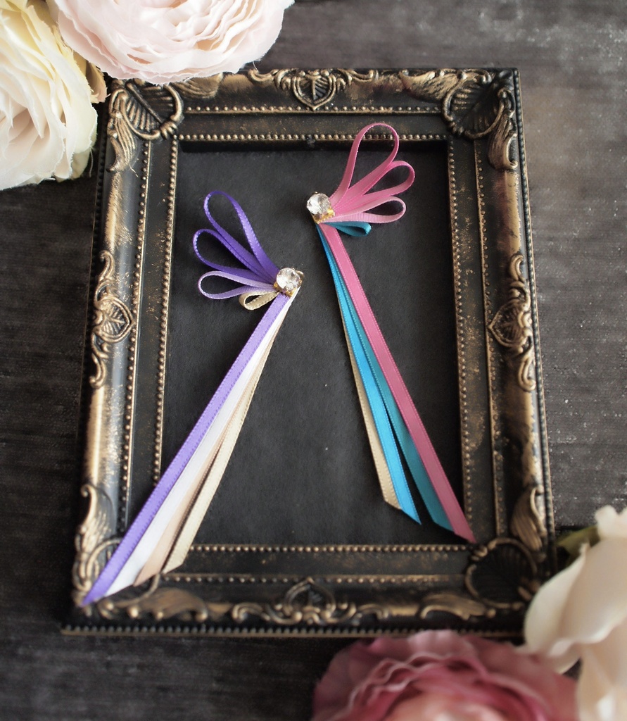 へし切長谷部 宗三左文字【刀蝶の絹飾り】マスクリボンorピアスorイヤリング