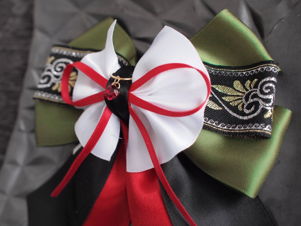 豊前江【夢見蝶の絹飾り】ペンラリボンorバッグチャームorヘアアクセ