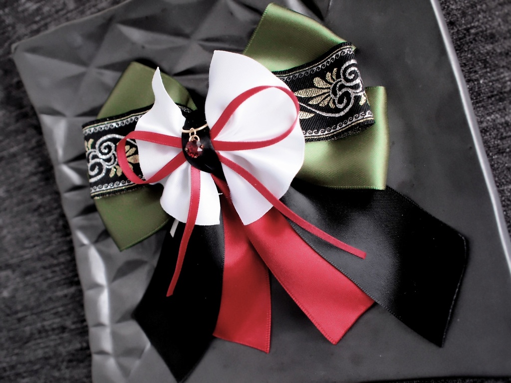 豊前江【夢見蝶の絹飾り】ペンラリボンorバッグチャームorヘアアクセ